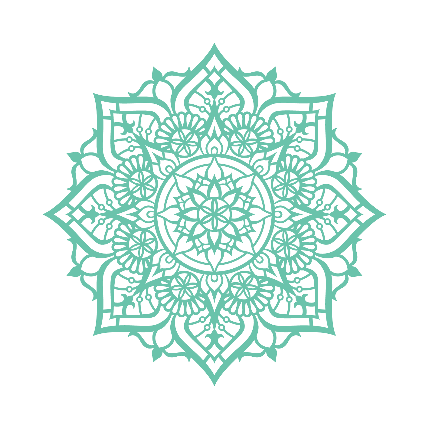 נוכחות - מנדלה עגולה - צבע אחיד