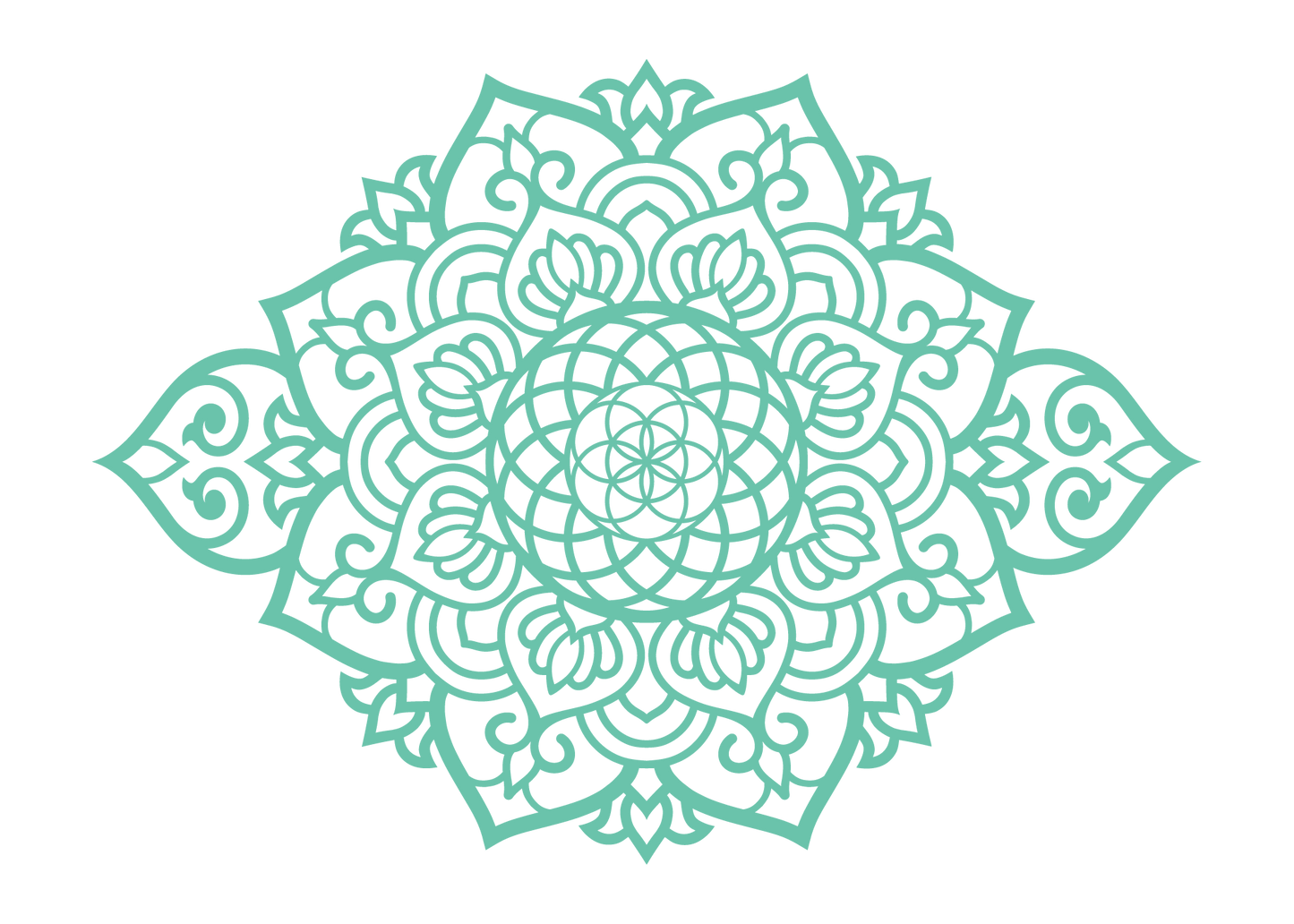 אחדות - מנדלה מאורכת - צבע אחיד