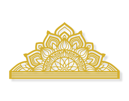 כתר זריחה לדלת או חלון – צבע אחיד