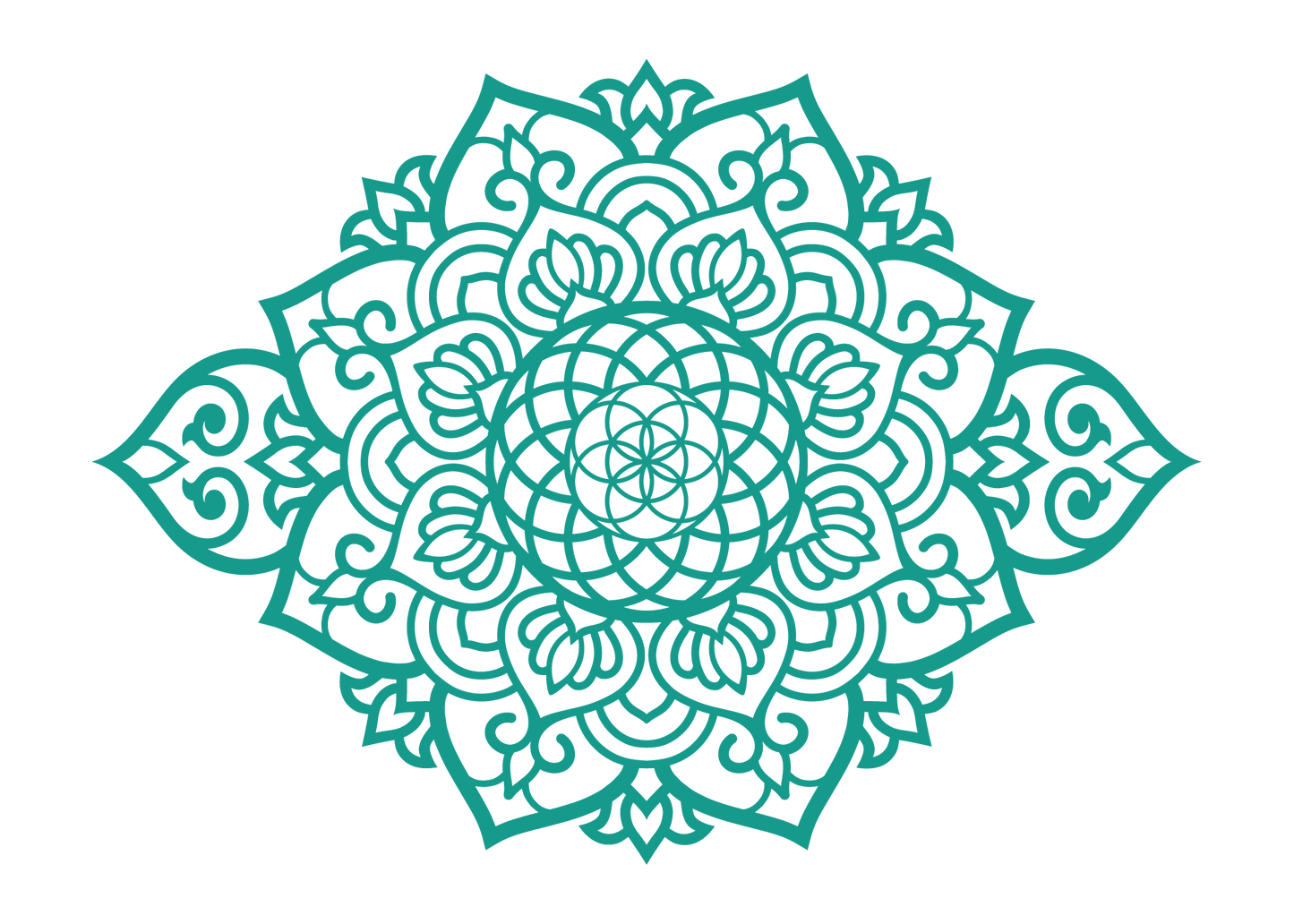 אחדות - מנדלה מאורכת - צבע אחיד