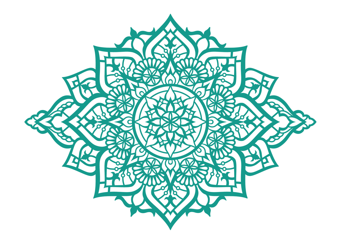 נוכחות - מנדלה מאורכת - צבע אחיד