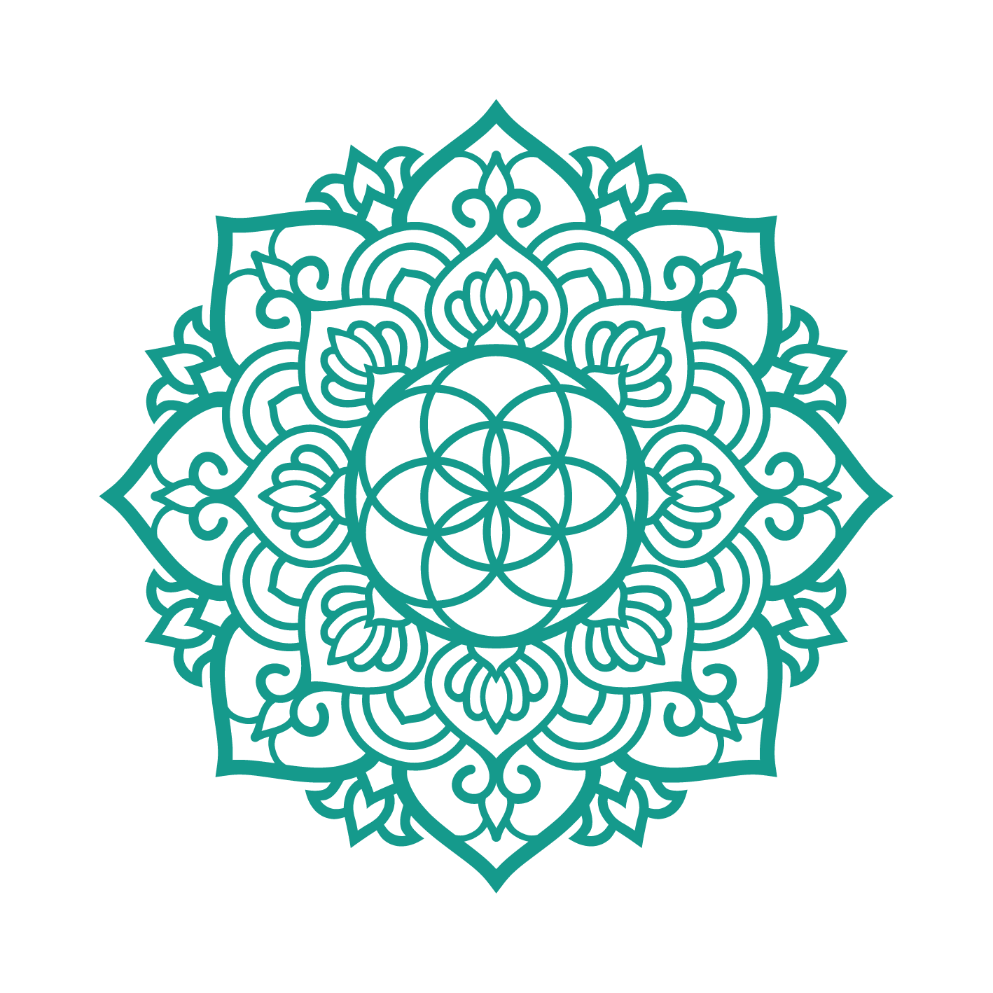 אחדות - מנדלה עגולה - צבע אחיד