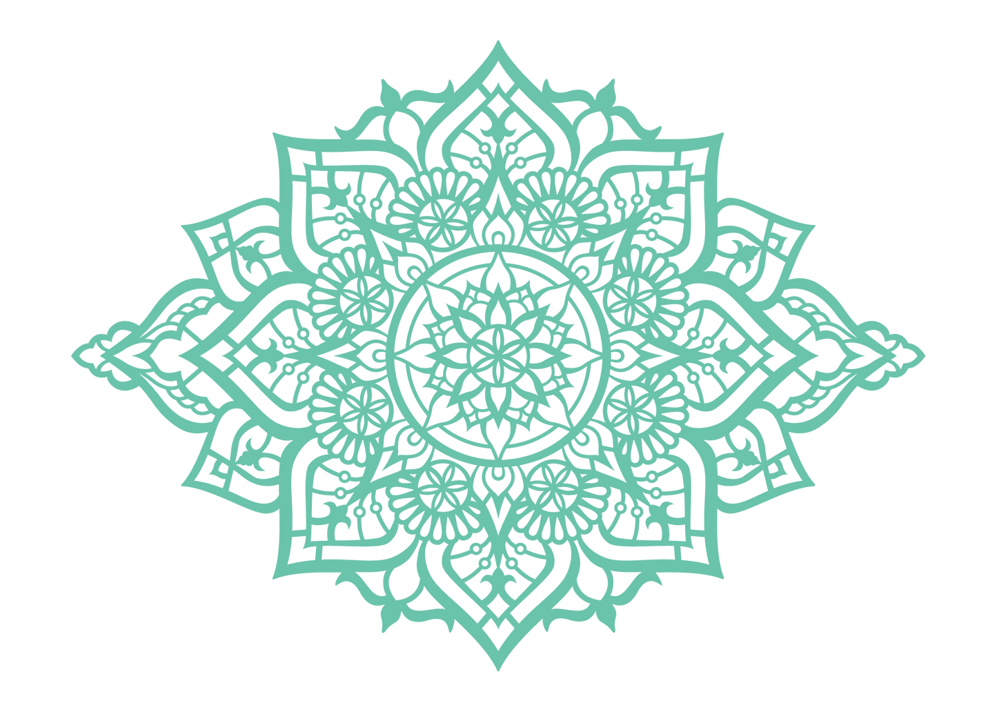 נוכחות - מנדלה מאורכת - צבע אחיד