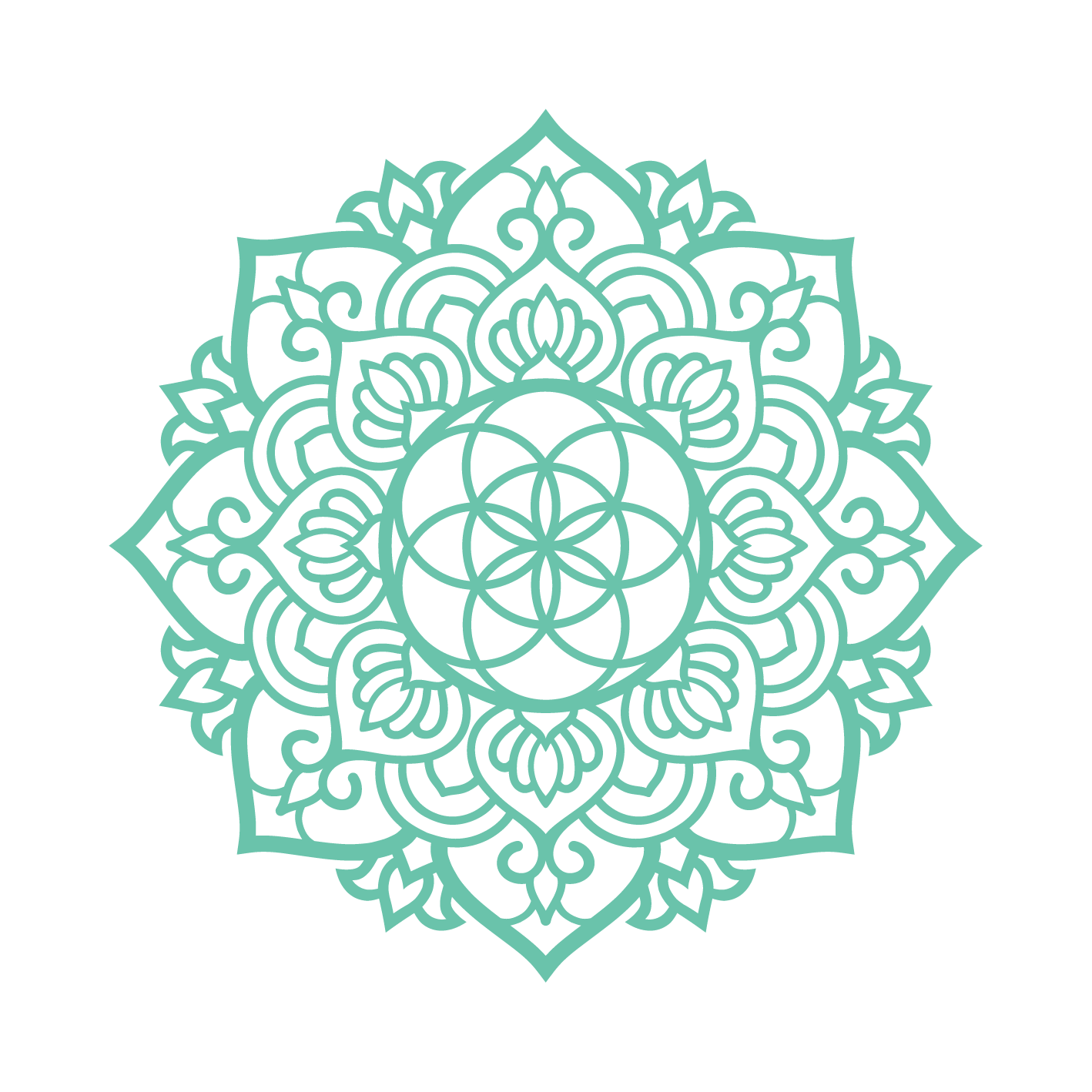 אחדות - מנדלה עגולה - צבע אחיד