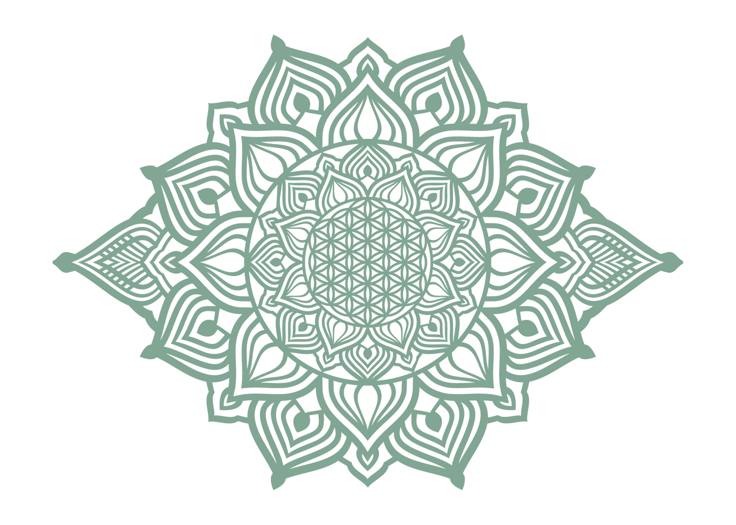 השמש העולה - מנדלה מאורכת - צבע אחיד 