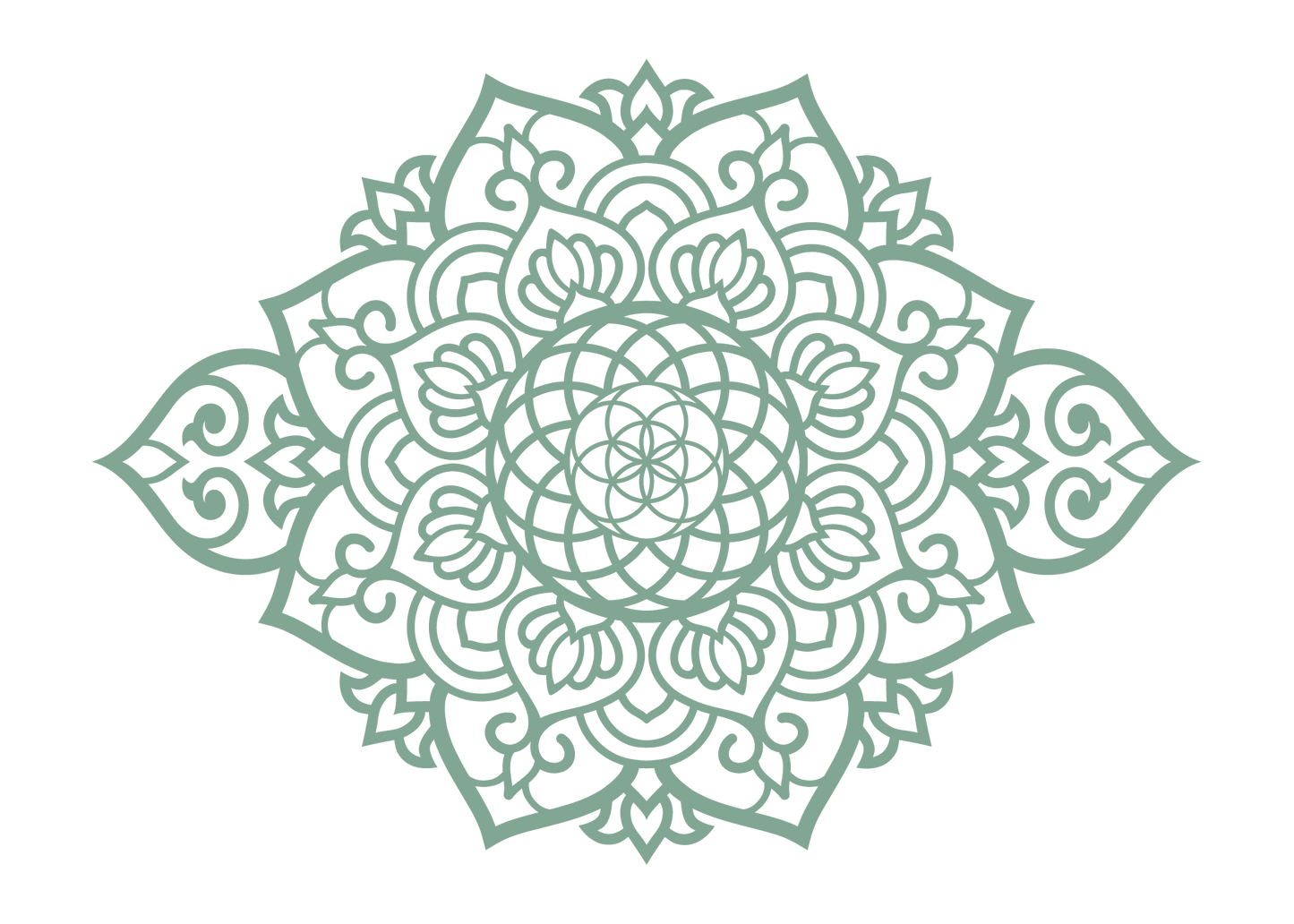 אחדות - מנדלה מאורכת - צבע אחיד