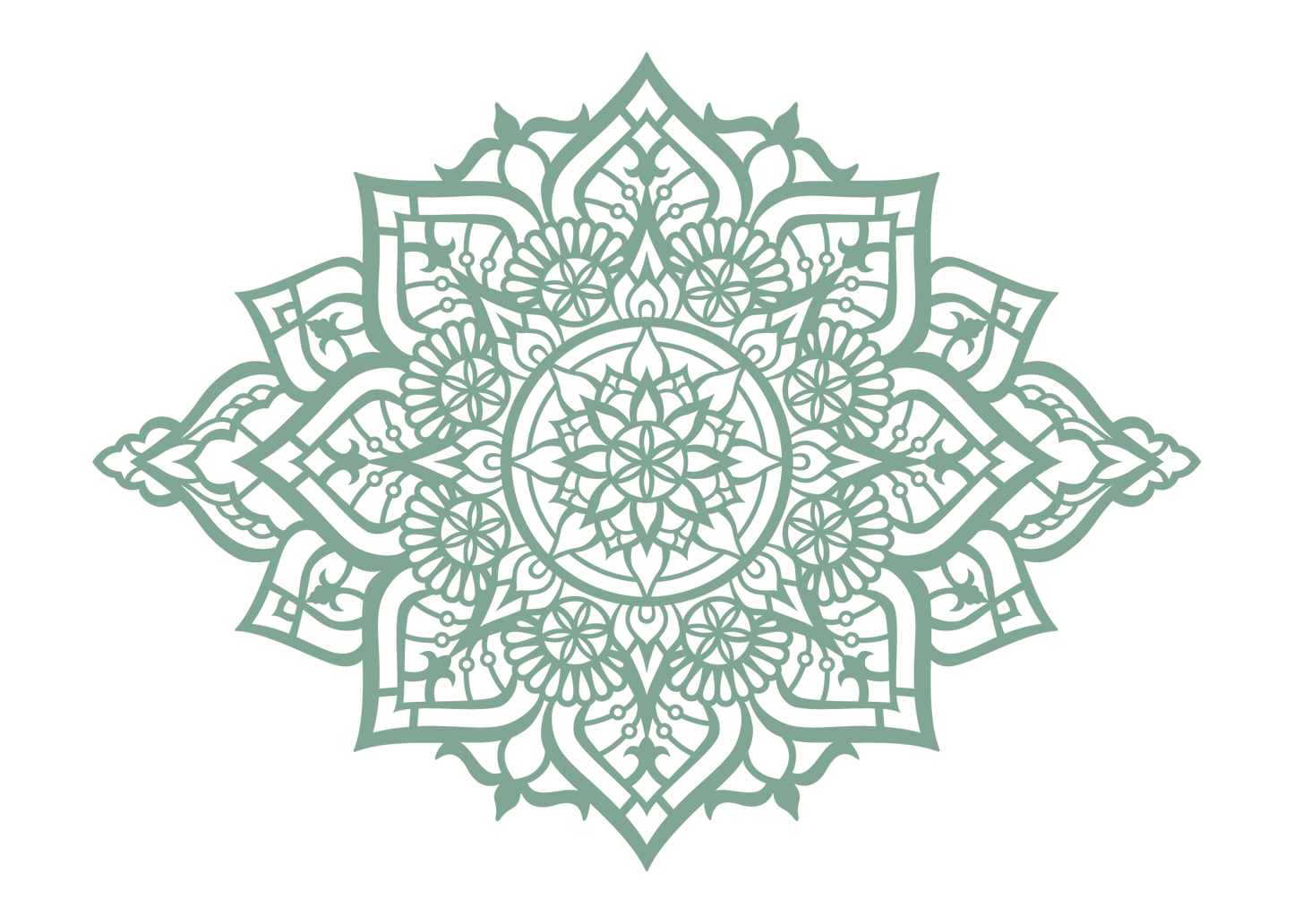 נוכחות - מנדלה מאורכת - צבע אחיד