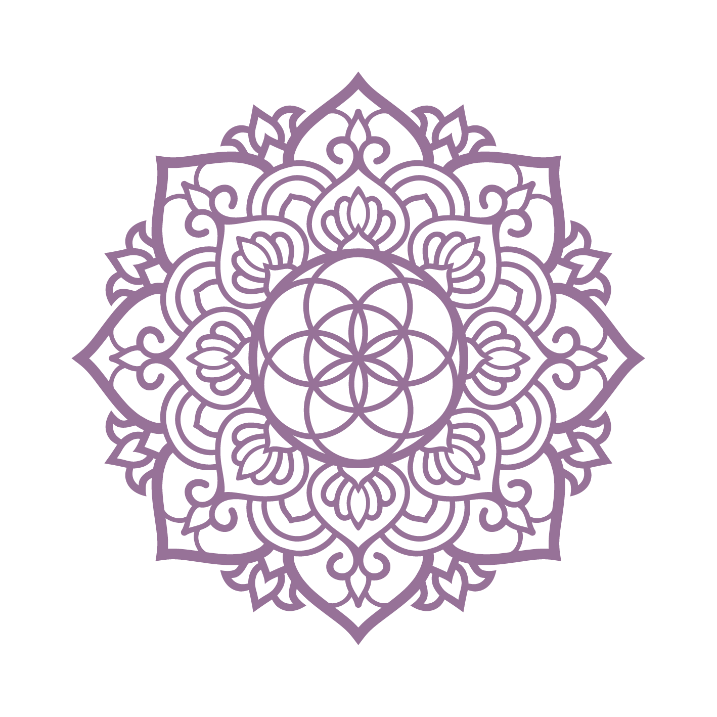 אחדות - מנדלה עגולה - צבע אחיד