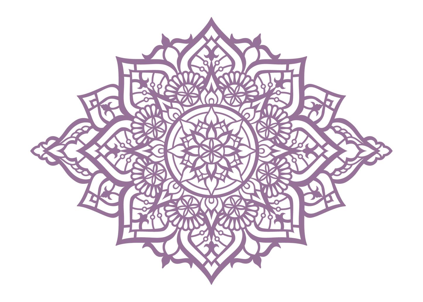 נוכחות - מנדלה מאורכת - צבע אחיד