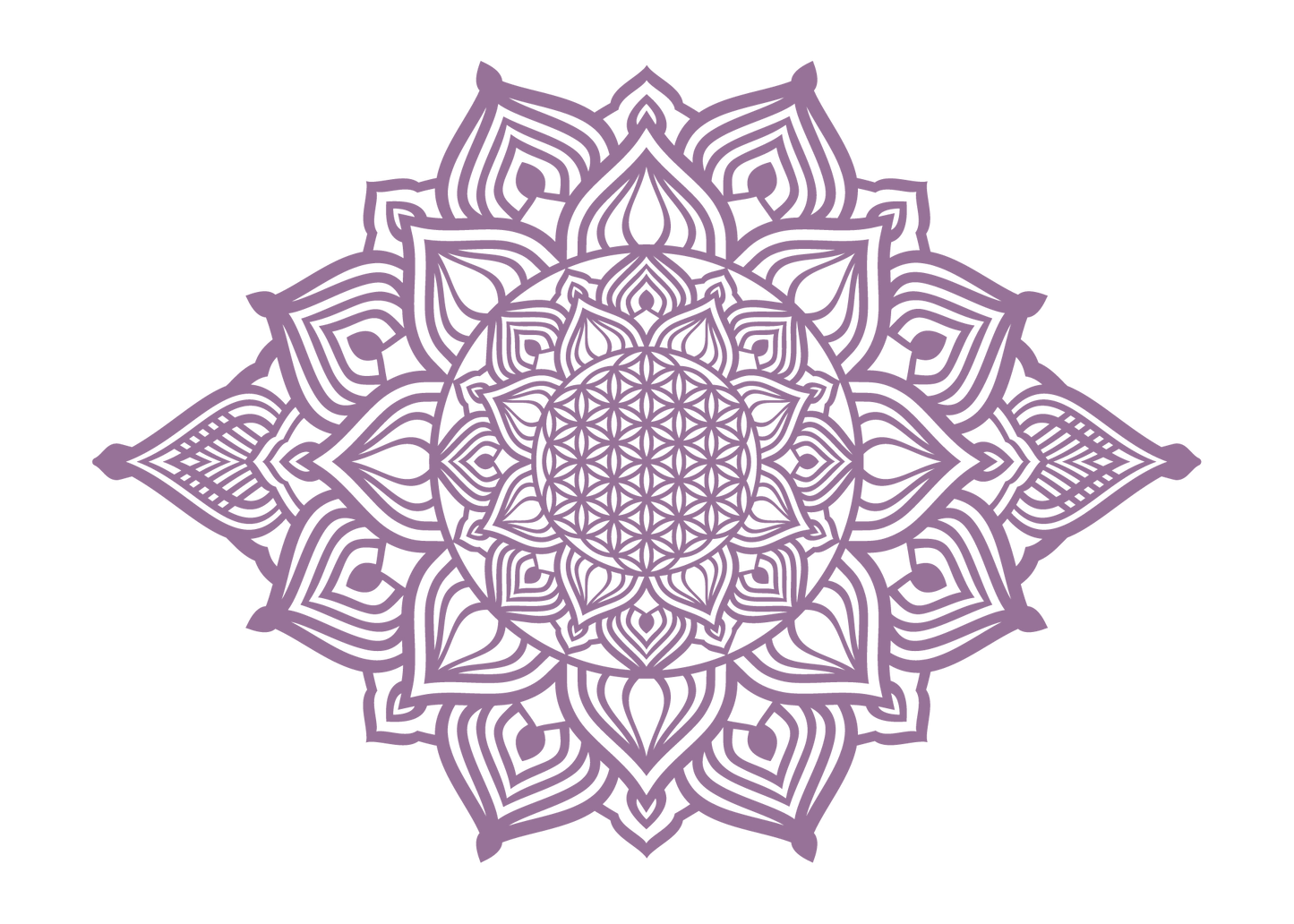 השמש העולה - מנדלה מאורכת - צבע אחיד 