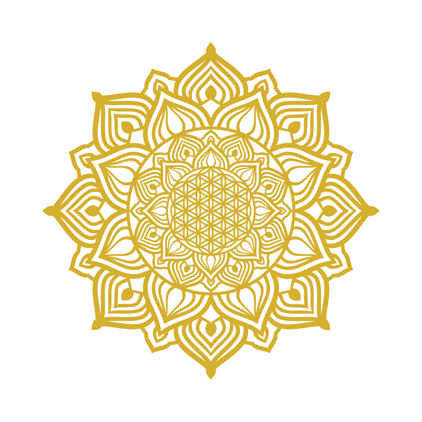 השמש העולה - מנדלה עגולה - צבע אחיד 