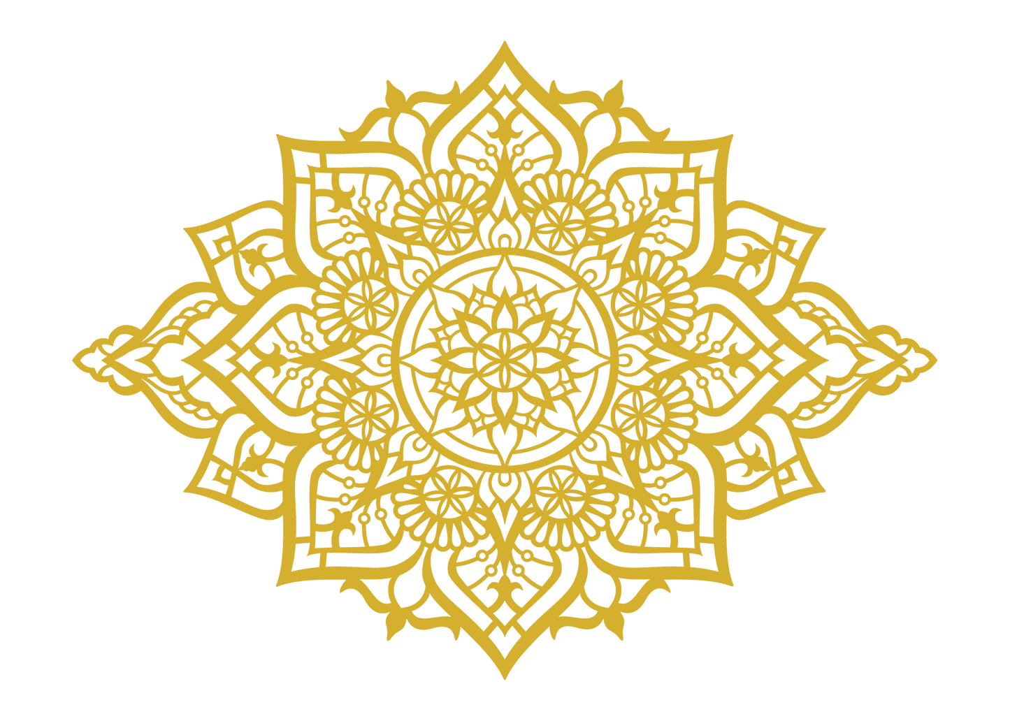 נוכחות - מנדלה מאורכת - צבע אחיד