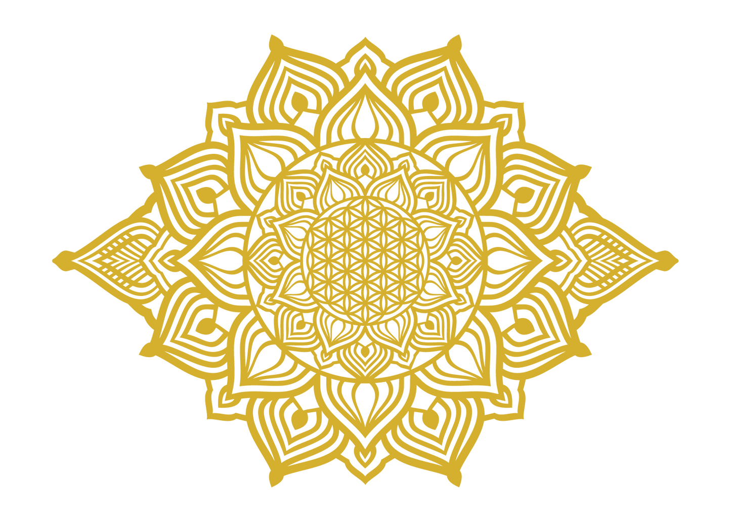 השמש העולה - מנדלה מאורכת - צבע אחיד 