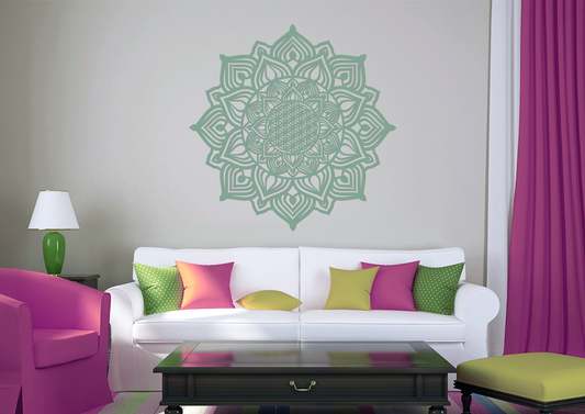 השמש העולה - מנדלה עגולה - צבע אחיד 